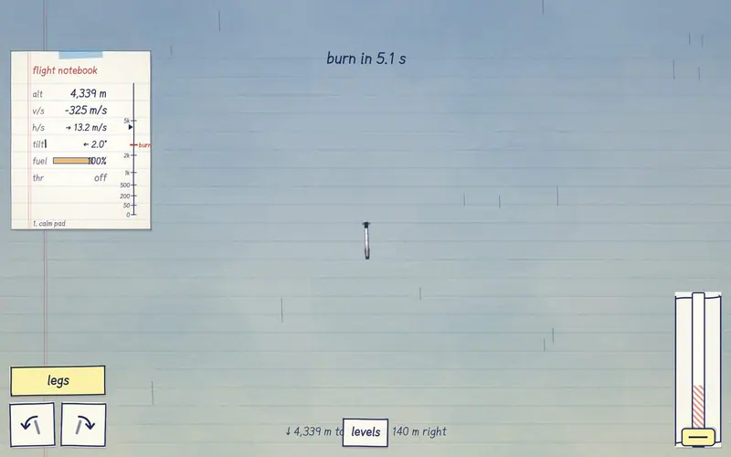 Fly a booster down from 12 km and land it upright. It cannot hover.